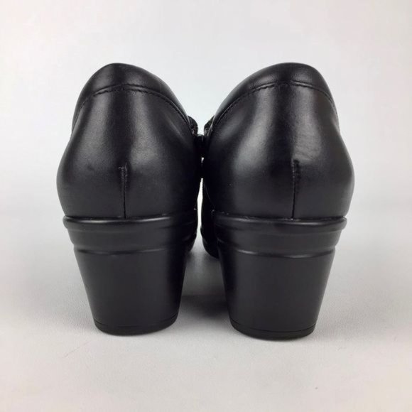 Clarks Womens Emslie Katy Black Leather Ankle Bootie Shootie Loafer size 7 - Picture 4 of 16